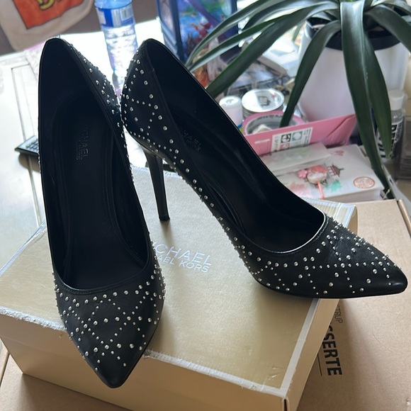 Michael Kors Shoes - Michael Kors Claire Black Studded Stiletto Heels